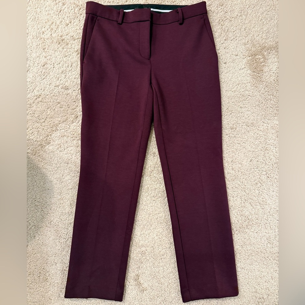 Ann Taylor Burgundy Slim Dress Pants